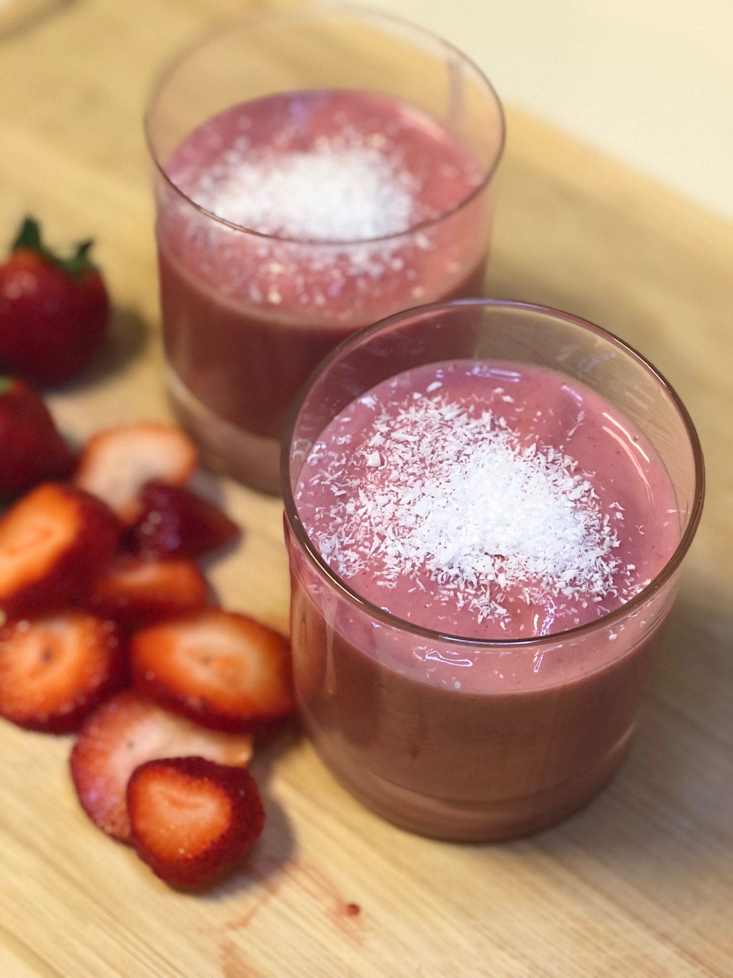 Strawberry Vanilla Protein Smoothie