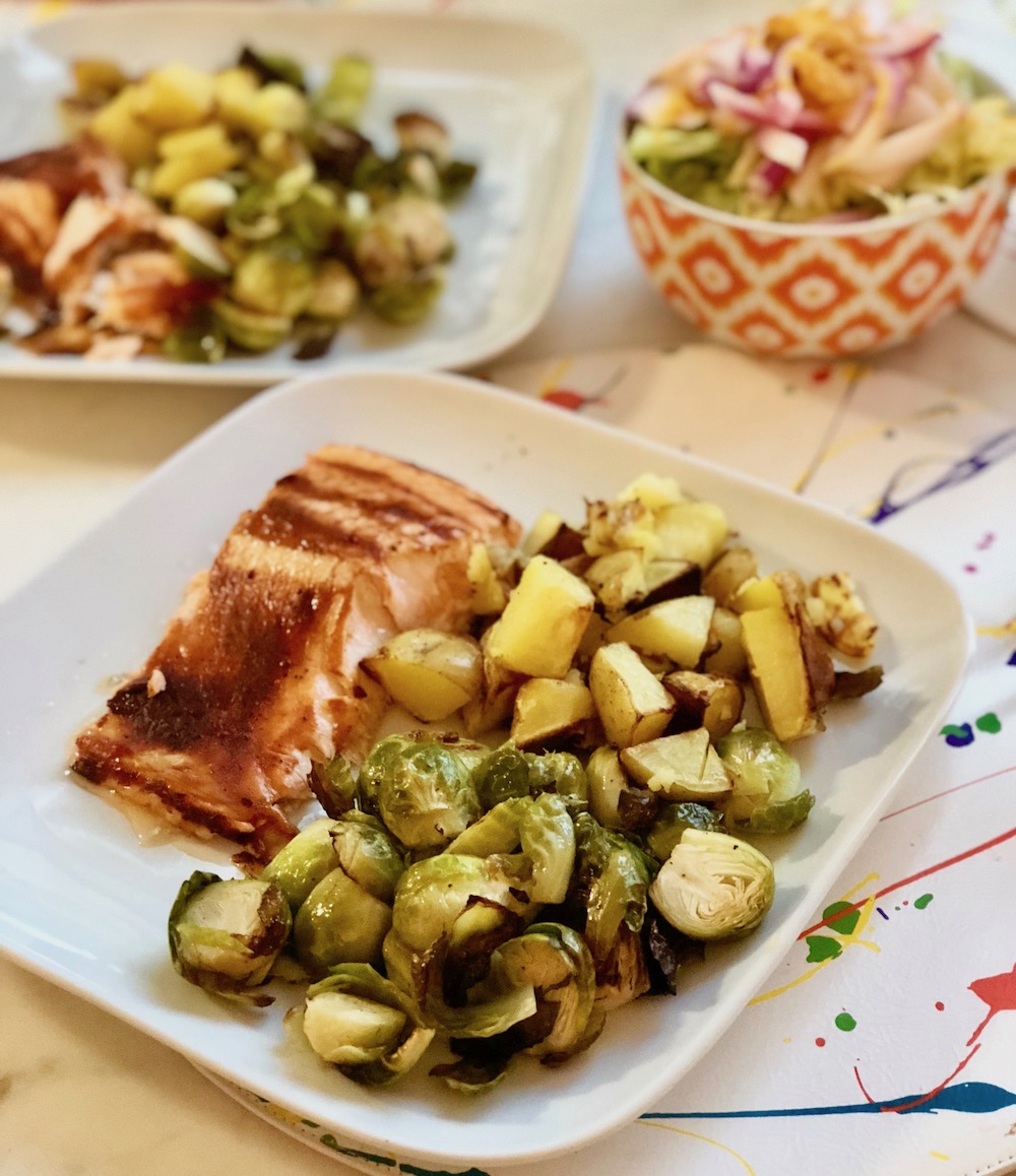Easy BBQ Salmon and Roasted Vegetables