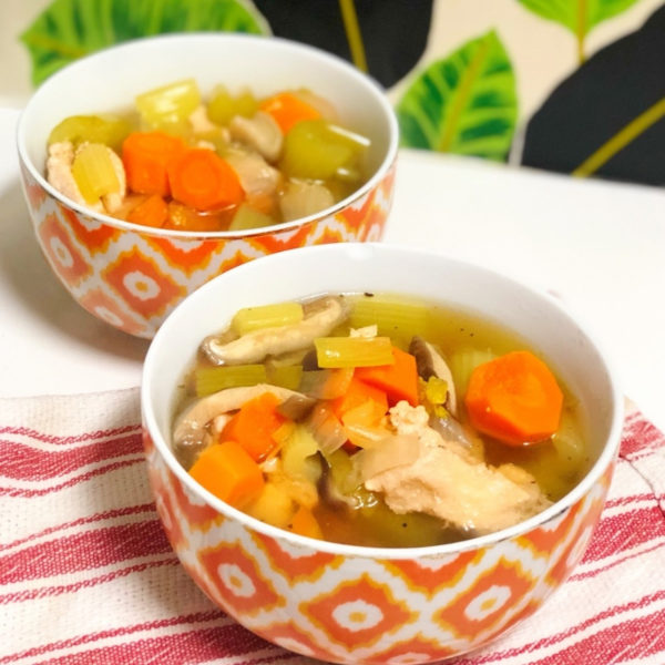 Chicken Vegetable Soup in bowls